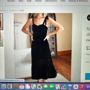 Emerson Fry velvet cocktail dress